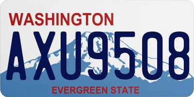 WA license plate AXU9508