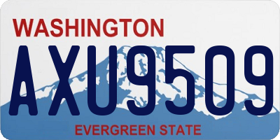 WA license plate AXU9509