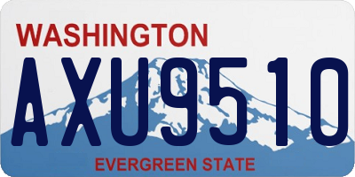 WA license plate AXU9510