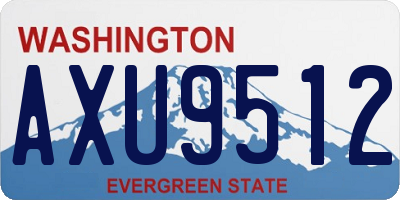 WA license plate AXU9512