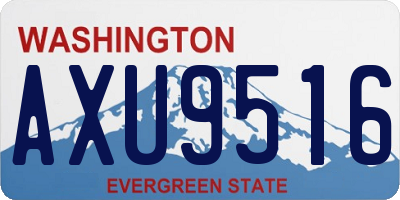 WA license plate AXU9516