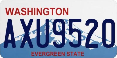 WA license plate AXU9520