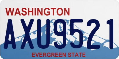 WA license plate AXU9521