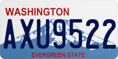 WA license plate AXU9522