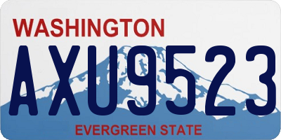 WA license plate AXU9523
