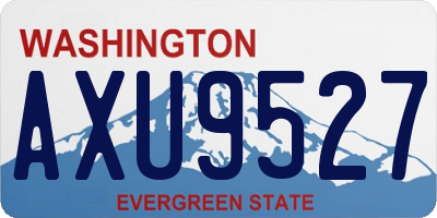 WA license plate AXU9527