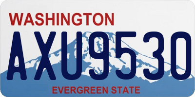 WA license plate AXU9530