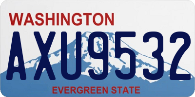 WA license plate AXU9532