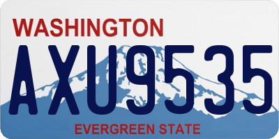 WA license plate AXU9535