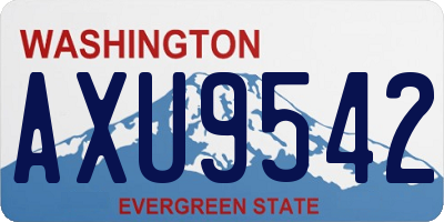 WA license plate AXU9542