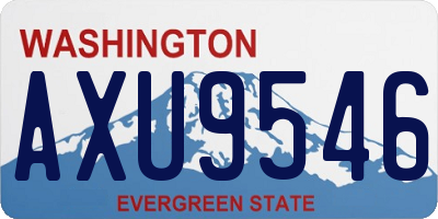 WA license plate AXU9546