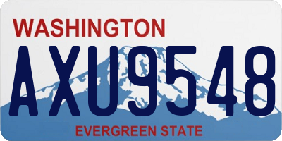 WA license plate AXU9548