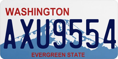 WA license plate AXU9554