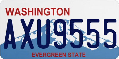 WA license plate AXU9555