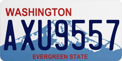 WA license plate AXU9557