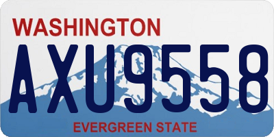 WA license plate AXU9558