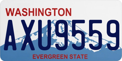 WA license plate AXU9559