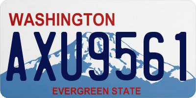 WA license plate AXU9561