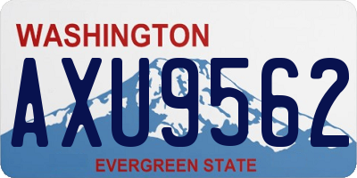 WA license plate AXU9562