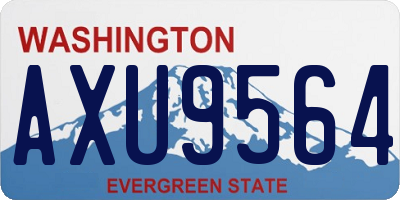 WA license plate AXU9564