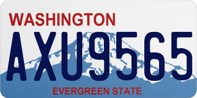 WA license plate AXU9565