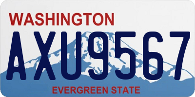 WA license plate AXU9567