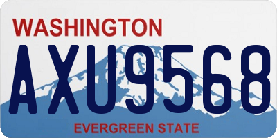 WA license plate AXU9568
