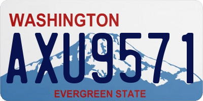 WA license plate AXU9571