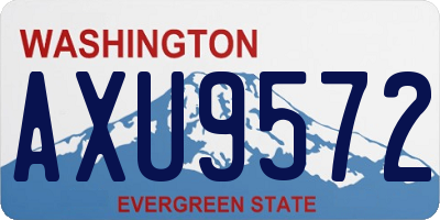 WA license plate AXU9572