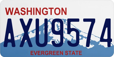 WA license plate AXU9574