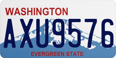 WA license plate AXU9576