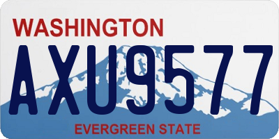 WA license plate AXU9577
