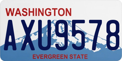 WA license plate AXU9578