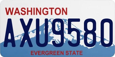 WA license plate AXU9580