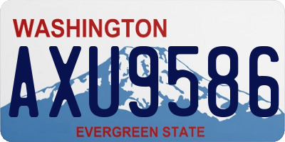 WA license plate AXU9586