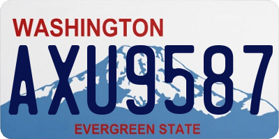 WA license plate AXU9587