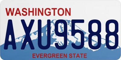 WA license plate AXU9588