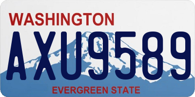 WA license plate AXU9589