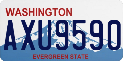 WA license plate AXU9590