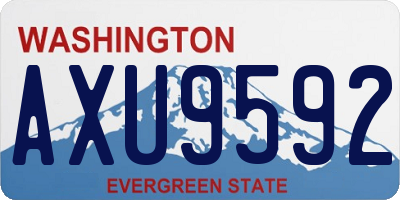 WA license plate AXU9592