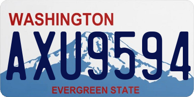 WA license plate AXU9594
