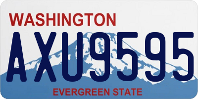 WA license plate AXU9595