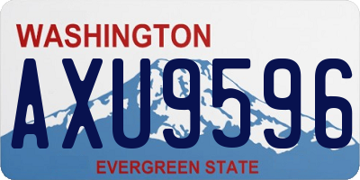 WA license plate AXU9596