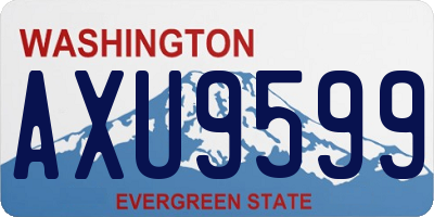 WA license plate AXU9599