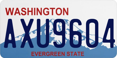 WA license plate AXU9604