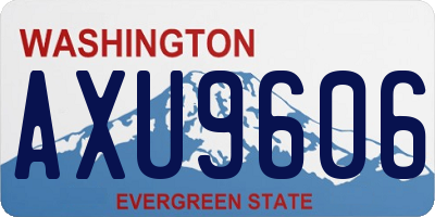 WA license plate AXU9606