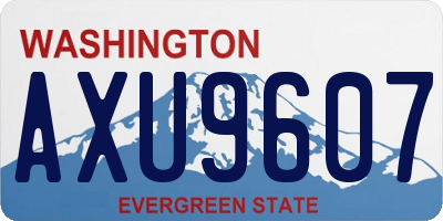 WA license plate AXU9607