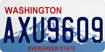 WA license plate AXU9609