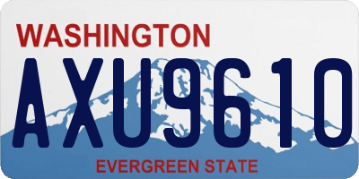 WA license plate AXU9610