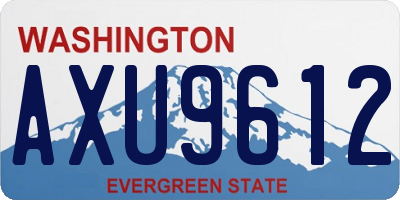 WA license plate AXU9612
